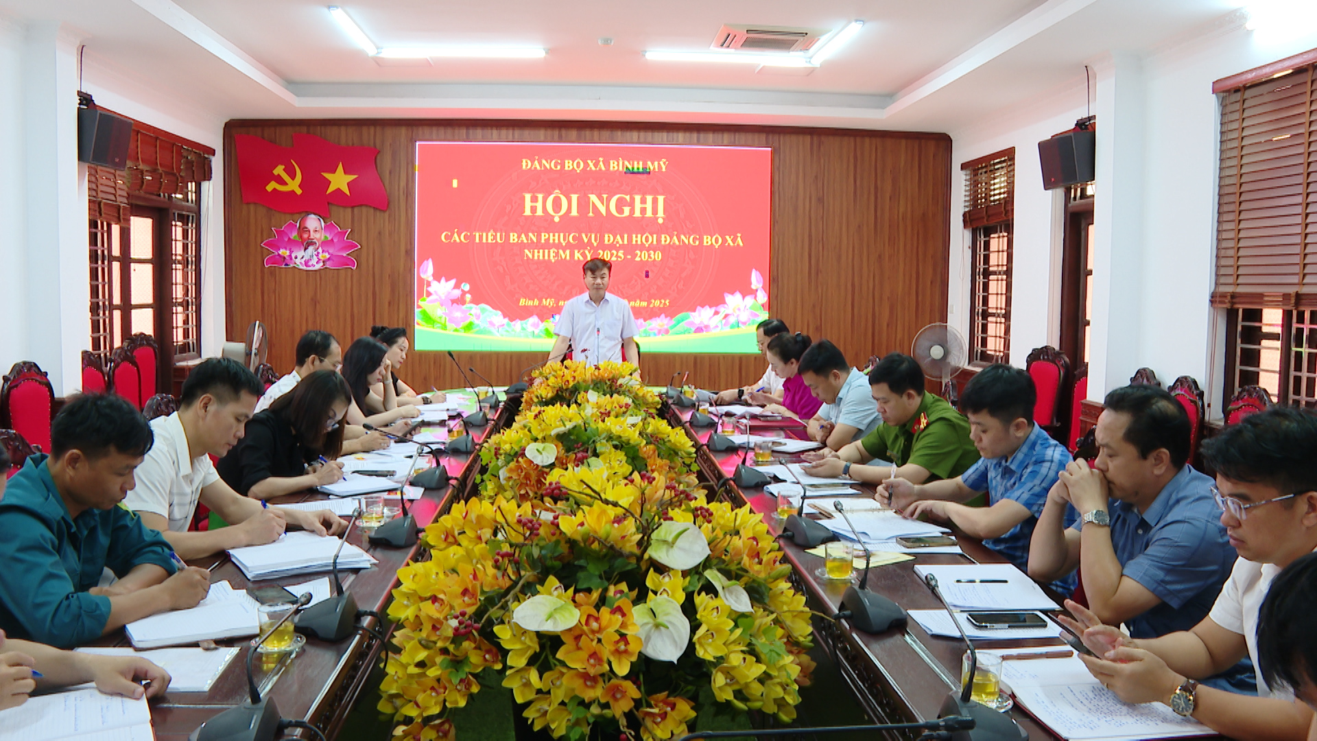 Hội nghị các tiểu ban phục vụ Đại hội Đảng bộ xã Bình Mỹ, nhiệm kỳ 2025-2030