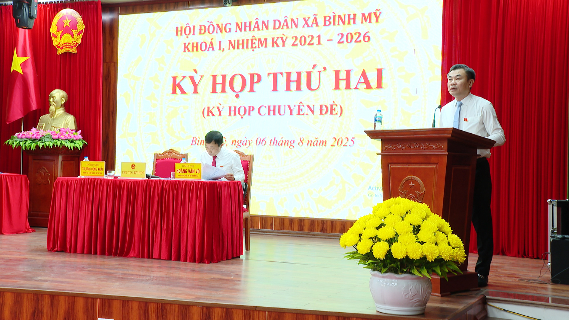 Kỳ họp thứ hai (kỳ họp chuyên đề) HĐND xã Bình Mỹ khóa I, nhiệm kỳ 2021-2026